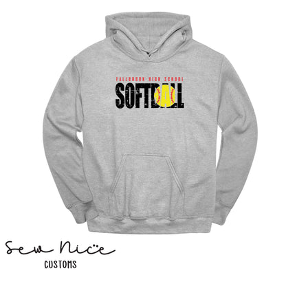 Fallbrook High School Softball- Unisex Adult/Youth Hoodie