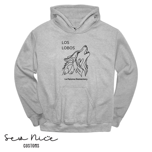 Los Lobos Line Drawing- Unisex Adult/Youth Hoodie