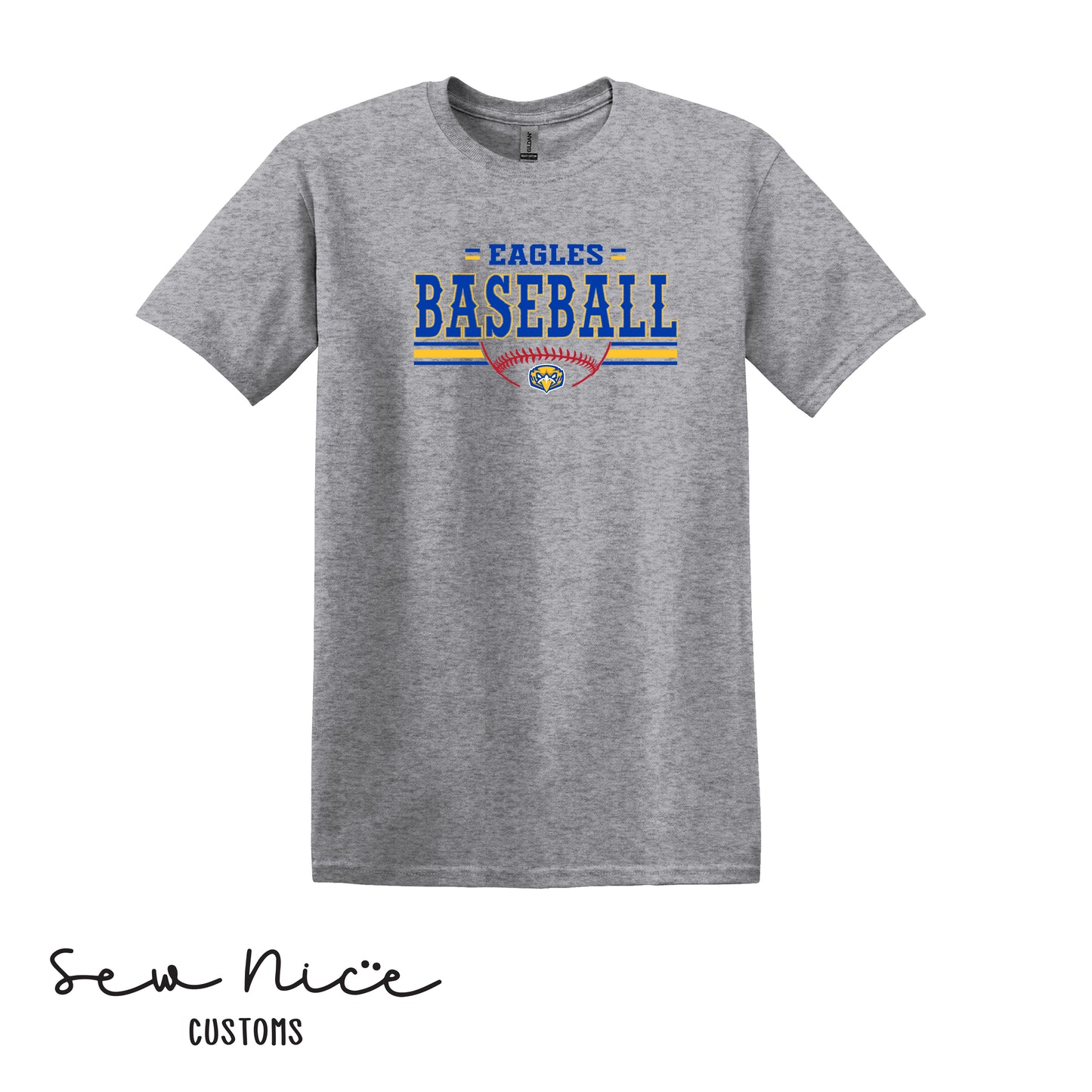 Eagles Baseball Stripes- Unisex Adult/Youth T-Shirt