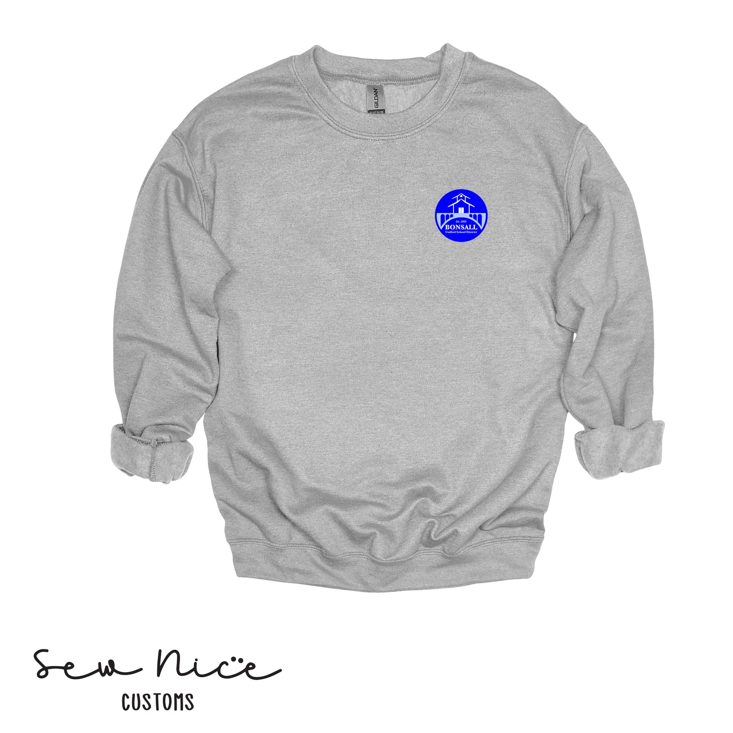 Embroidered Bonsall District Logo- Unisex Crewneck Sweatshirt