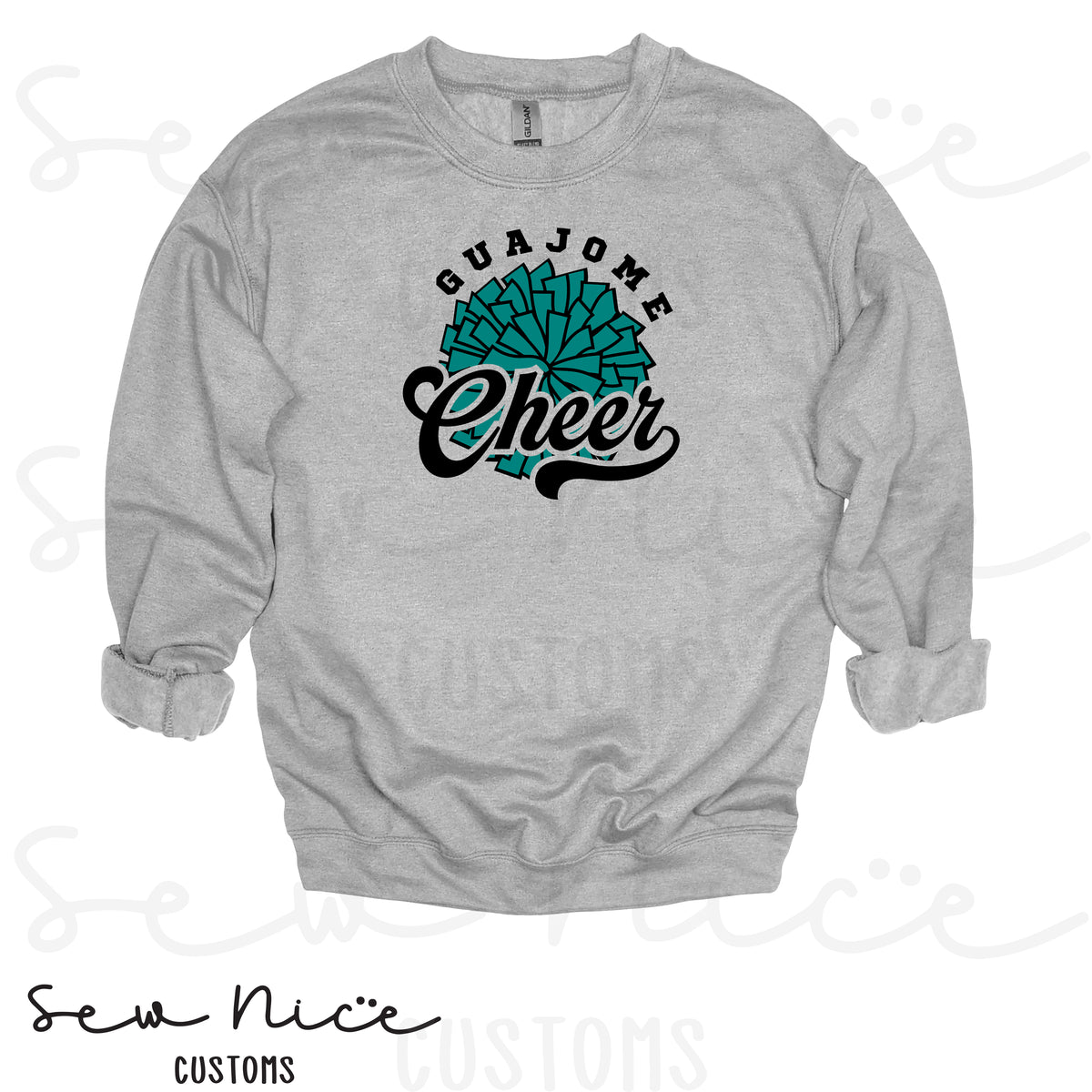 Guajome Pom Pom Single Print- Crewneck Sweatshirt