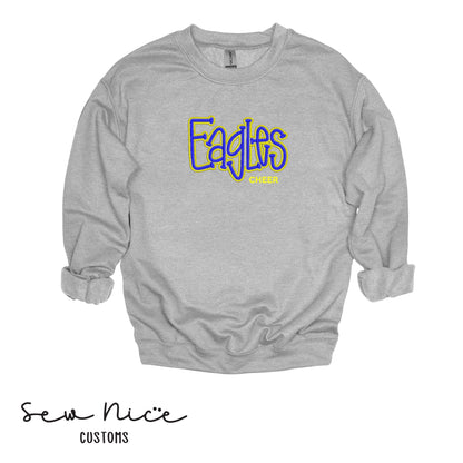 Eagles Embroidered 3D Puff - Adult/Youth Crewneck Sweatshirt