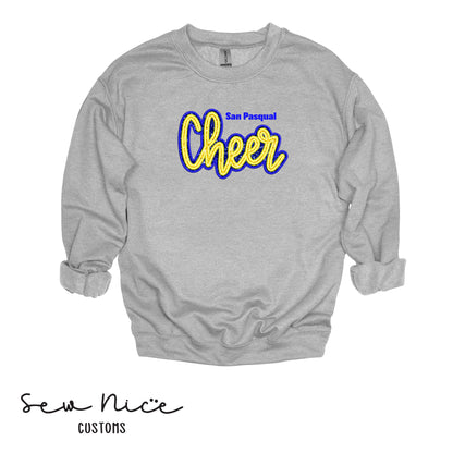 SP Cheer Embroidered Applique-Unisex Adult/Youth Crewneck Sweatshirt