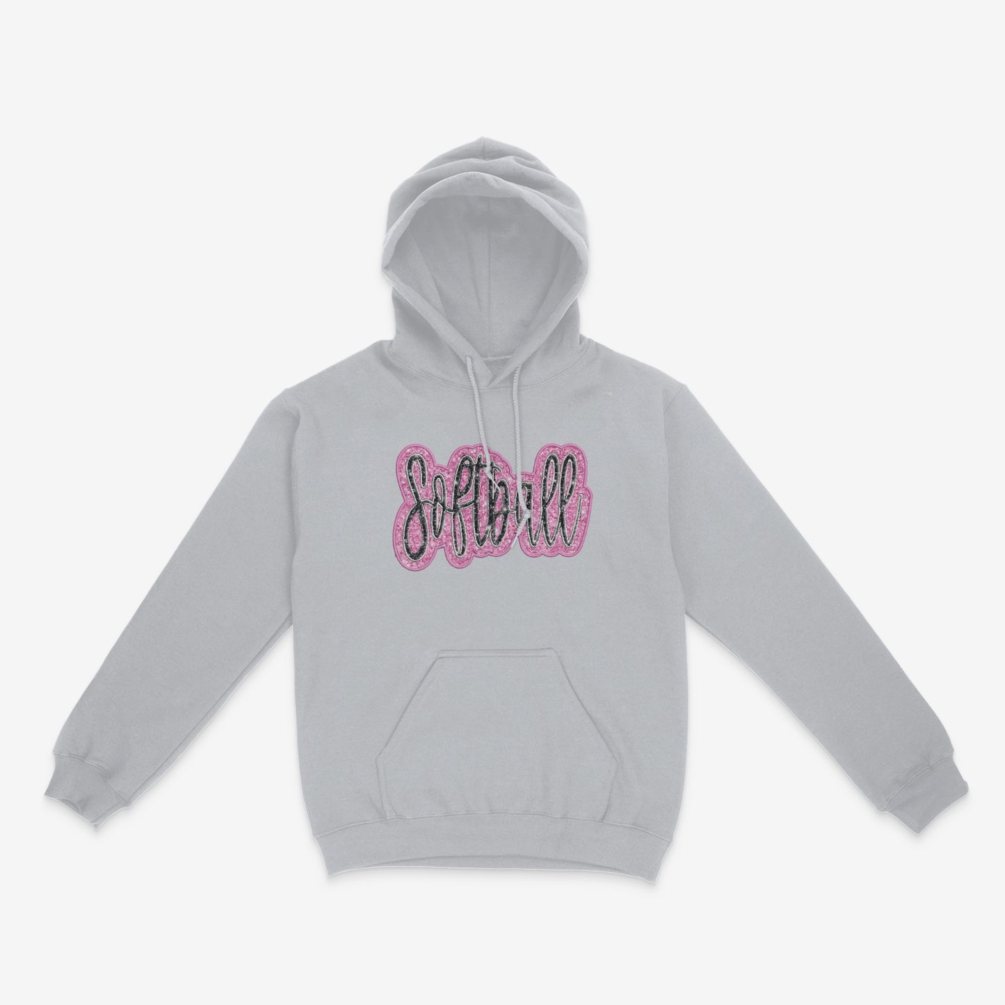Boujee Softball Glitter Applique -Unisex Adult/Youth Hoodie