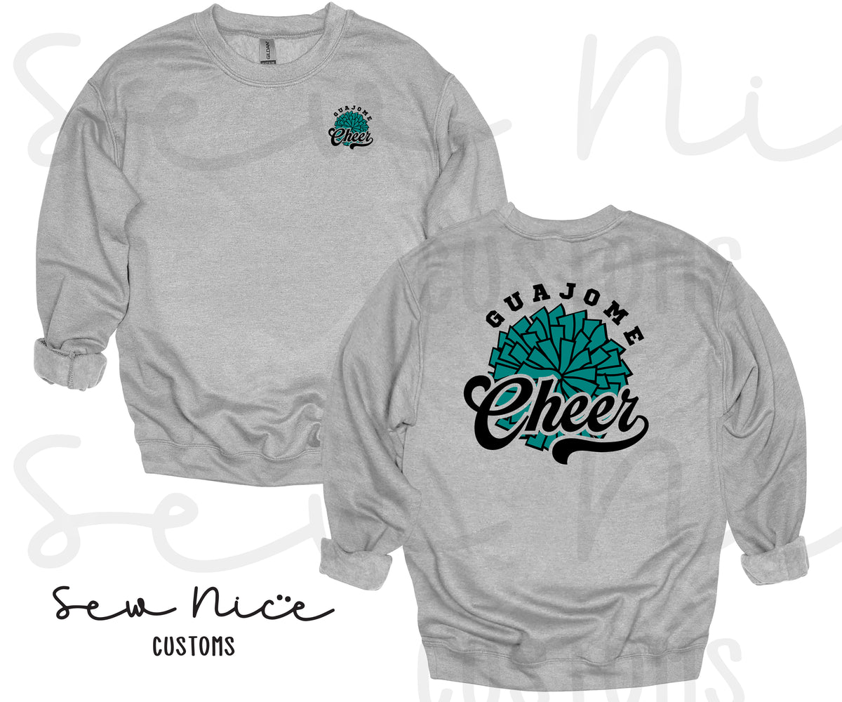 Guajome Pom Pom Cheer- Crewneck Sweatshirt
