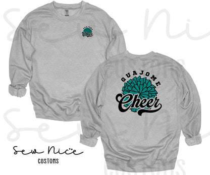 Guajome Pom Pom Cheer- Crewneck Sweatshirt