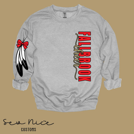 Fallbrook Cheer- Side Design- Adult/Youth Crewneck Sweatshirt- FPW CHEER