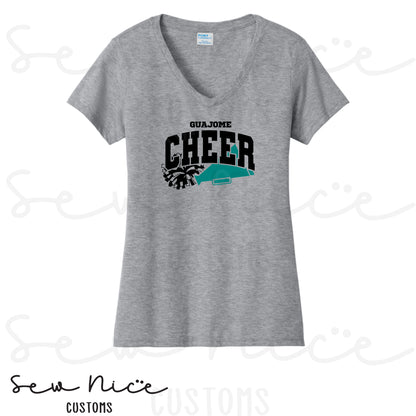 Guajome Megaphone Design- Ladies V-Neck Shirt