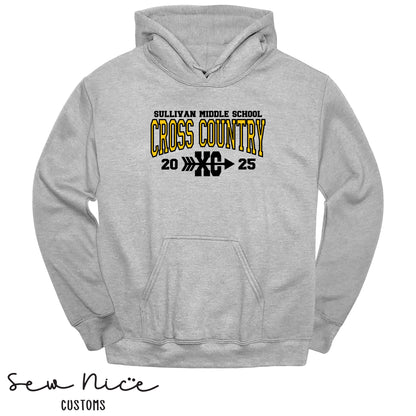 Sullivan Middle School Cross Country XC - Unisex Adult/Youth Hoodie