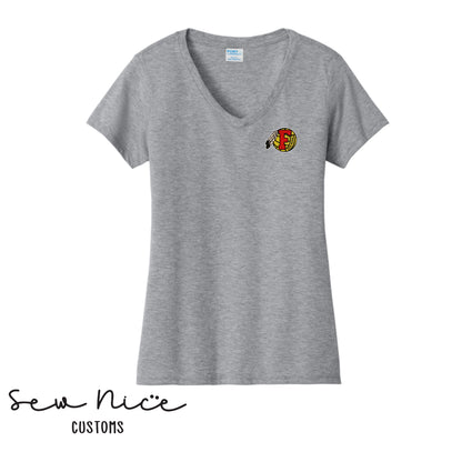 FHS Water Polo Logo- Ladies V-Neck Shirt