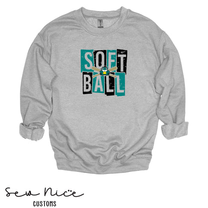 Guajome Block Softball- Unisex Adult/Youth Crewneck