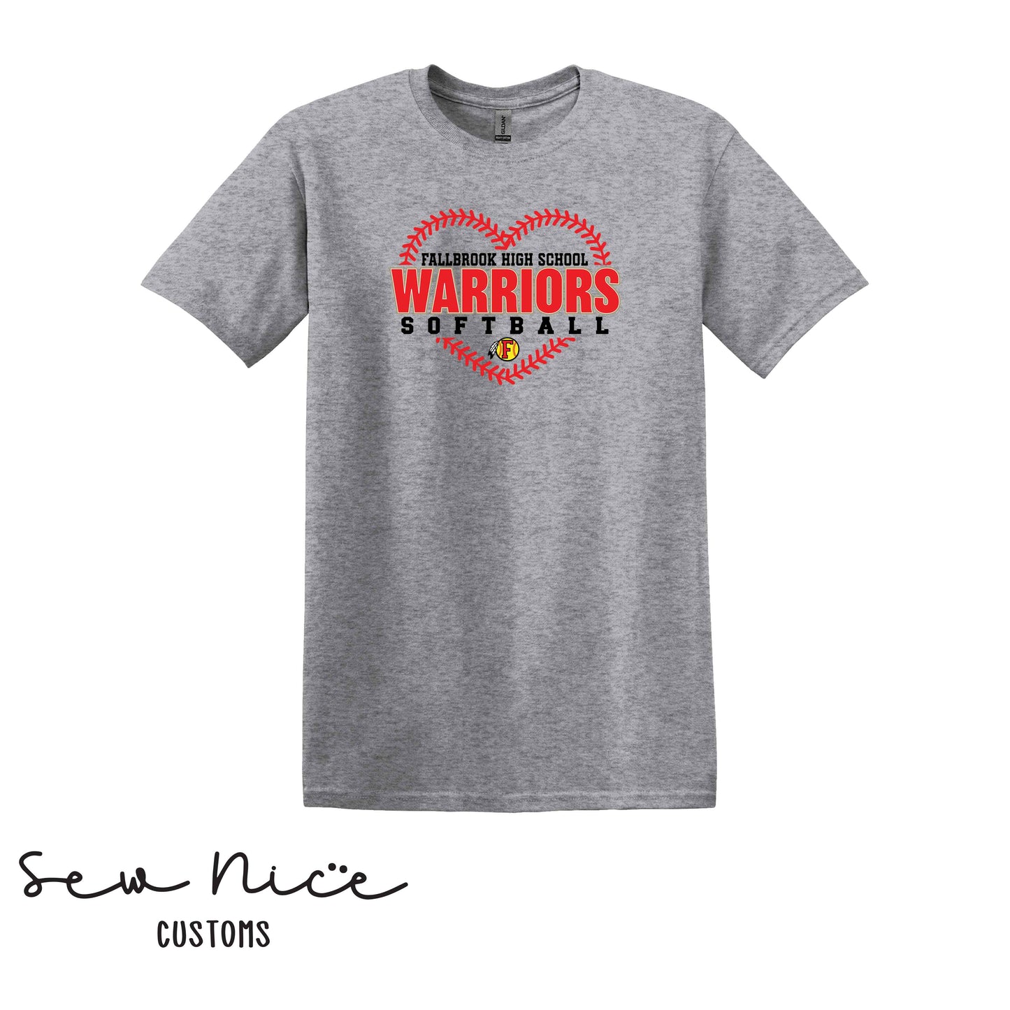 FHS Warriors Seam Heart- Unisex Adult/Youth T-Shirt