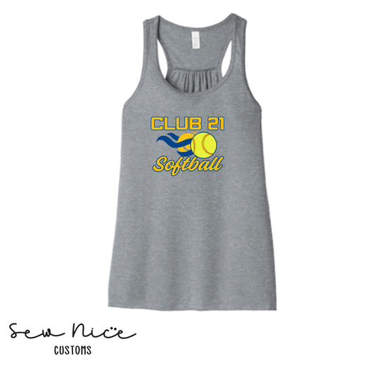 Club 21 Softball - Bella Canvas Flowy Tank Top