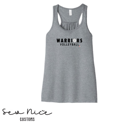 Warriors Ball Volleyball- Ladies Bella Canvas Flowy Tank Top