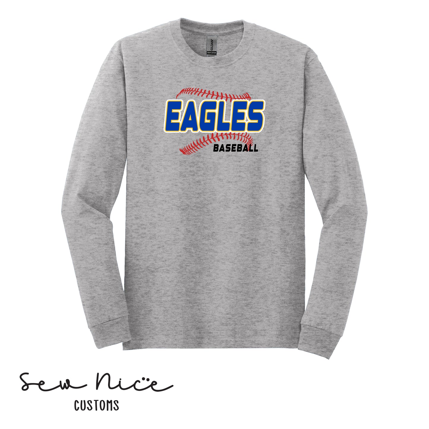 EAGLES Seam Design- Unisex Adult/Youth Long Sleeve Shirt
