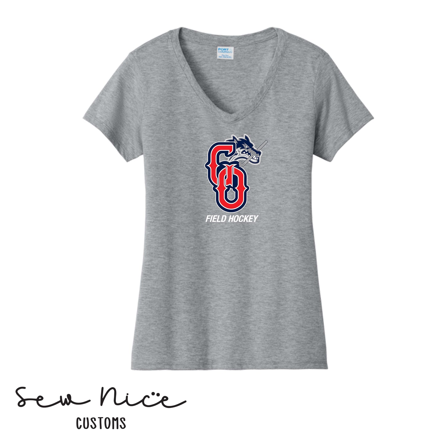 Go Field Hockey- Ladies V-Neck Shirt