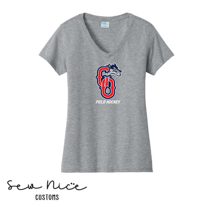 Go Field Hockey- Ladies V-Neck Shirt