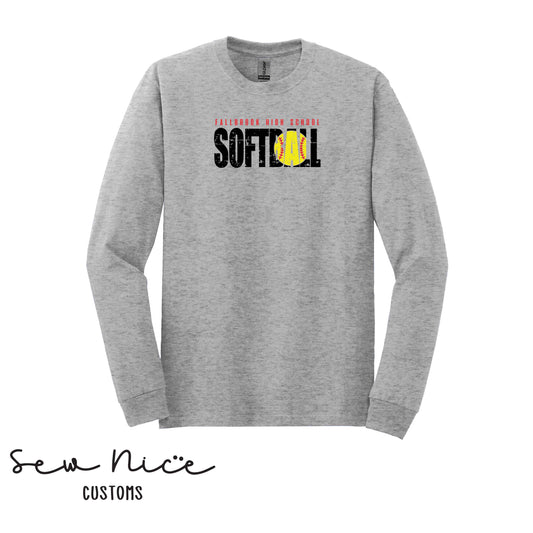 Fallbrook High School Softball- Unisex Adult/Youth Long Sleeve Shirt