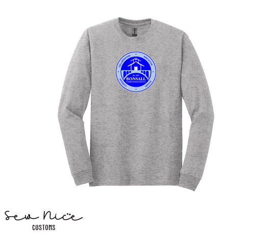 Bonsall District Logo- Unisex Adult Long Sleeve Shirt
