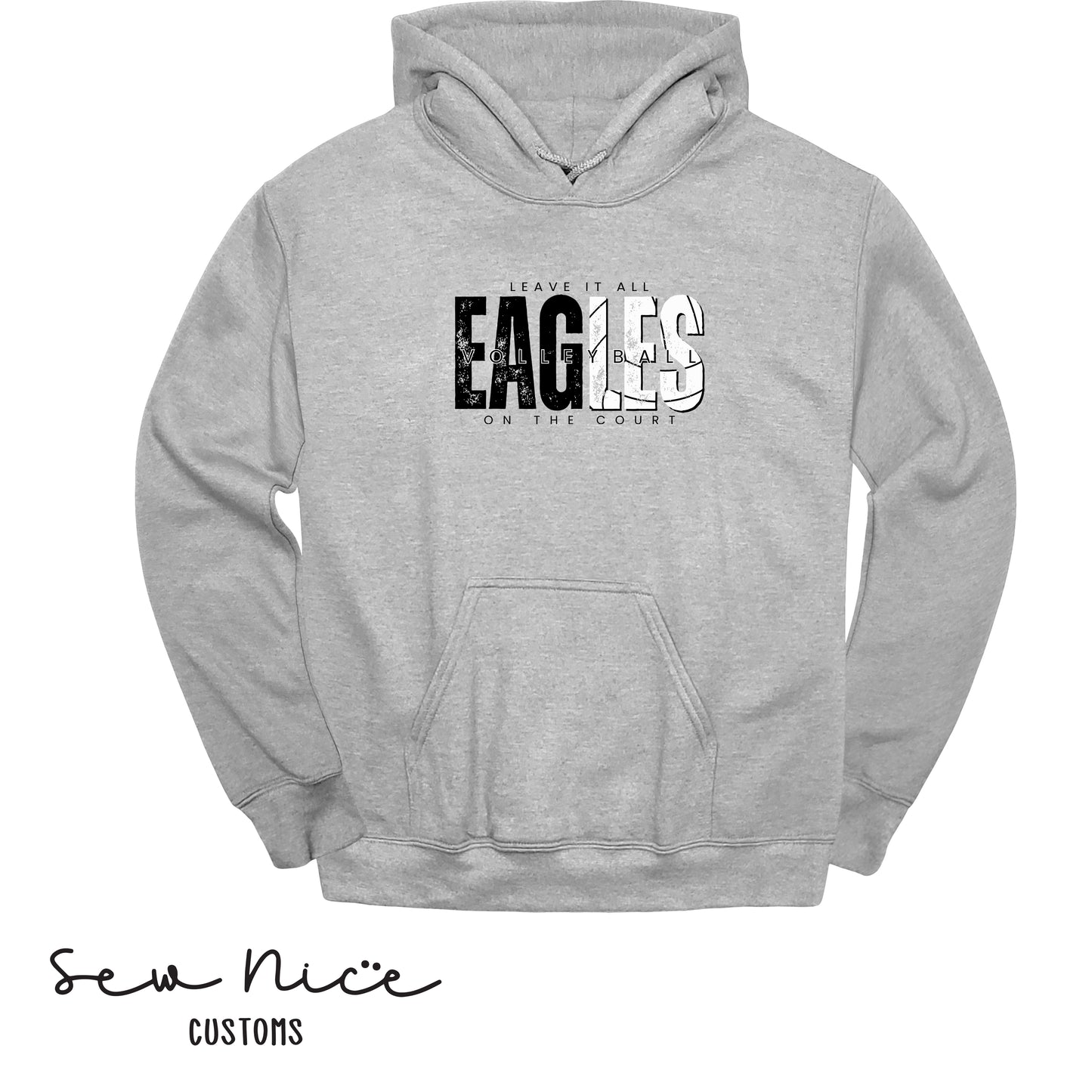 SP Eagles Volleyball-Leave It All On The Court- Adult/Youth Unisex Hoodie