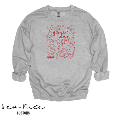 FYB Doodle Game Day- Unisex Cotton Crewneck Sweatshirt