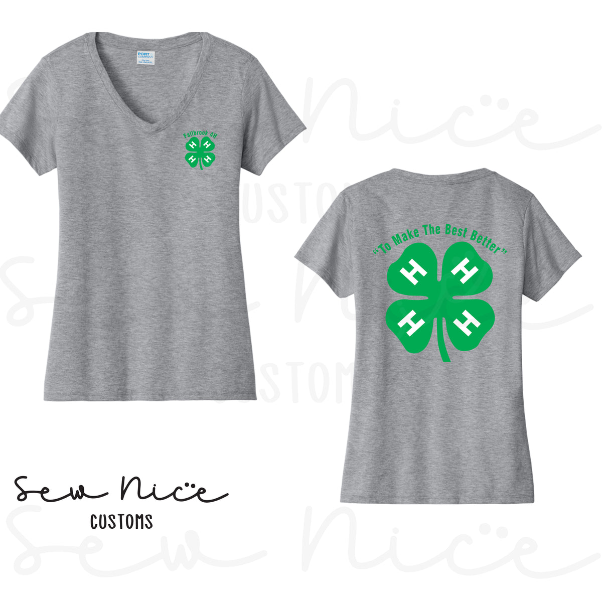 4H- To Make The Best Better- Ladies V-Neck Shirt
