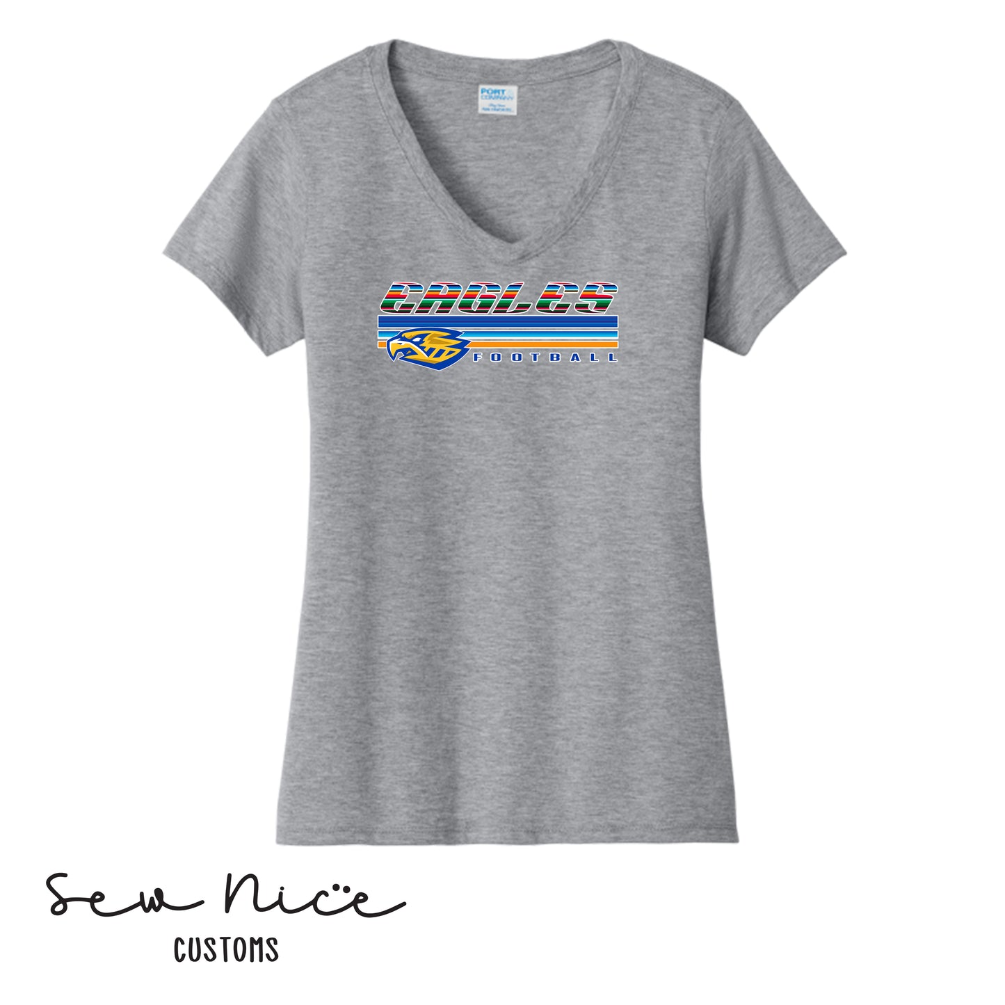 SP Serape Eagles Ladies V-Neck Shirt