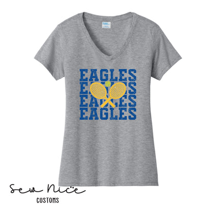 SP Eagles Stacked- Ladies V-Neck Shirt