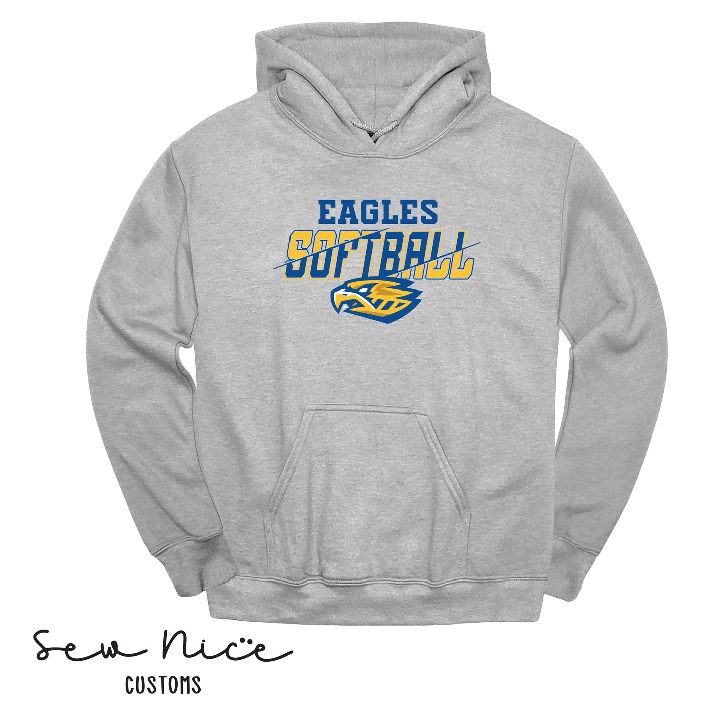 Eagles Slash Softball-Unisex Adult/Youth Hoodie