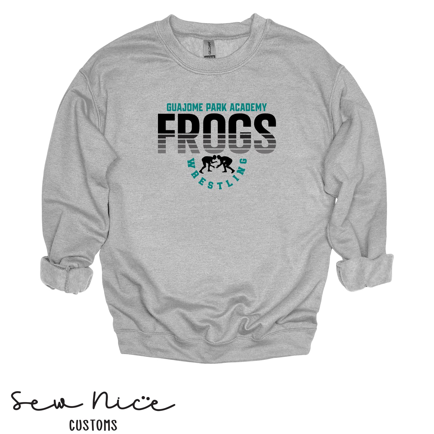 Guajome Stripe Wrestling Design- Unisex Adult/Youth Crewneck Sweatshirt