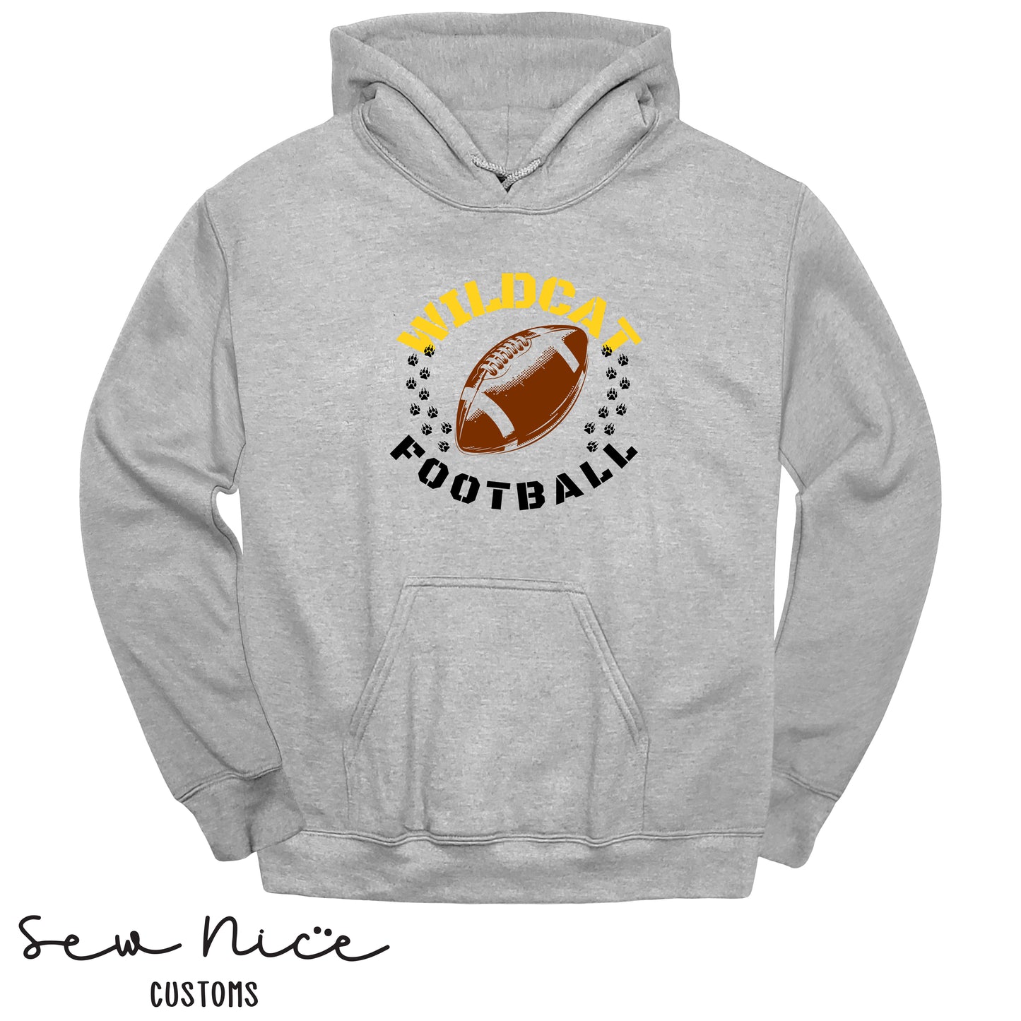 Sullivan Football Paw Prints- Unisex Adult/Youth Hoodie