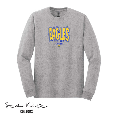 Eagles Doodle Cheer- Unisex Adult/Youth Long Sleeve Shirt