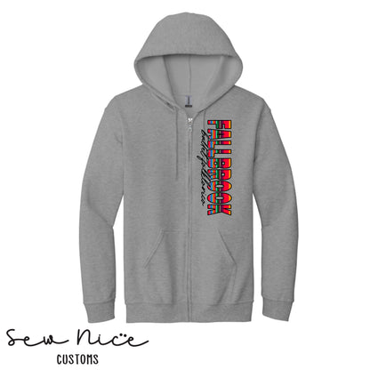 Fallbrook Serape Side Design- Unisex Adult/Youth Full Zip Hoodie