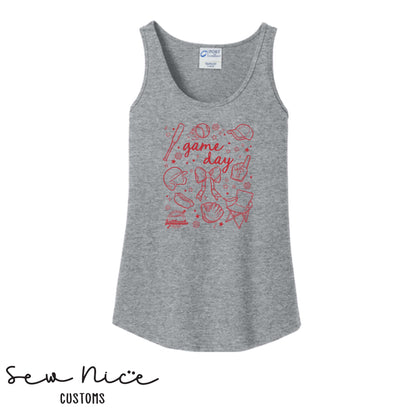 FYB Doodle Game Day- Ladies Tank Top