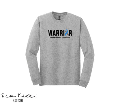 WARRIOR T1D- Unisex Adult/Youth Long Sleeve Shirt
