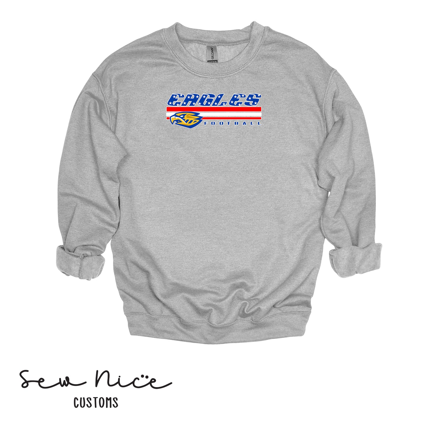 SP American Flag Eagles- Unisex Adult/Youth Crewneck Sweatshirt