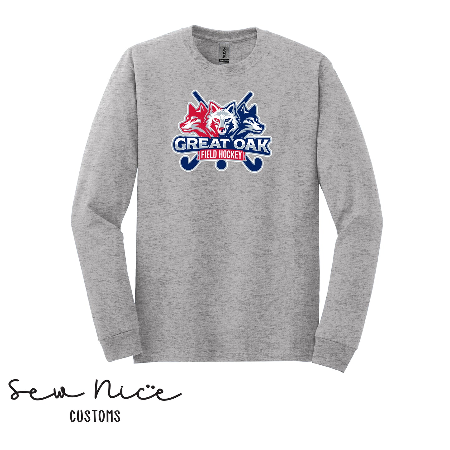 GO Wolfpack Field Hockey Unisex Adult/Youth Long Sleeve Shirt