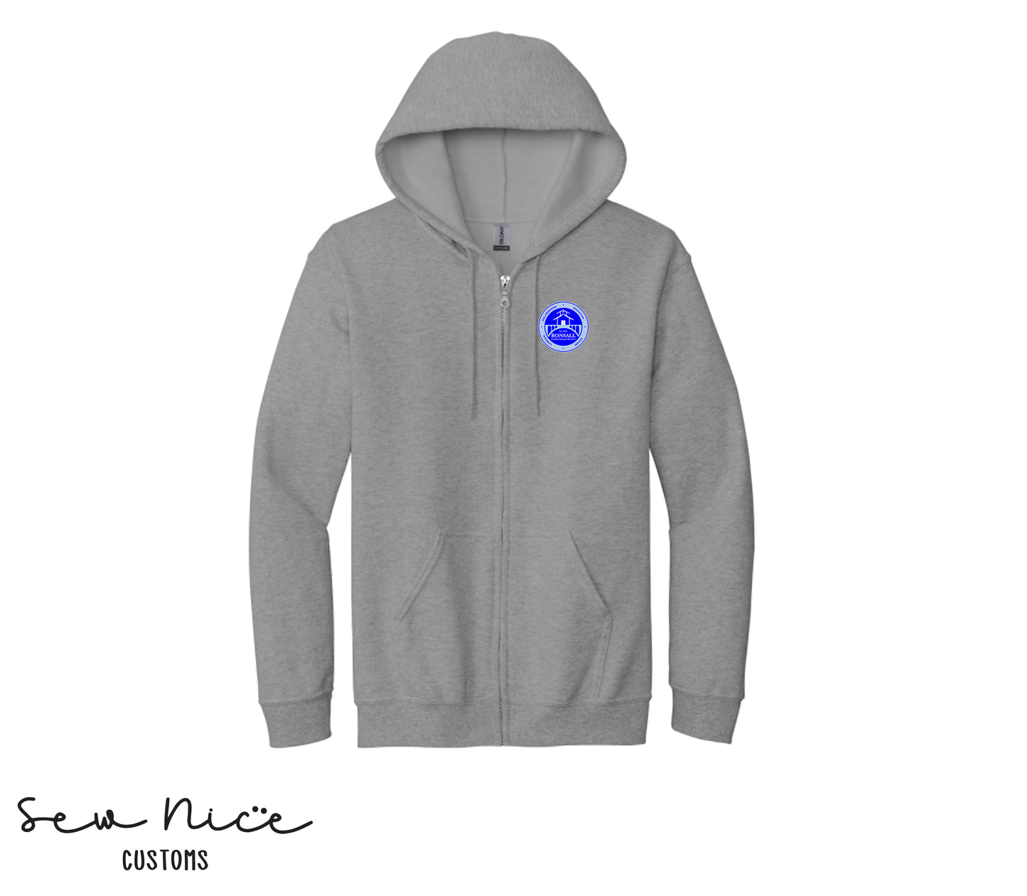 Bonsall District Logo LADIES Adult Full Zip Hoodie