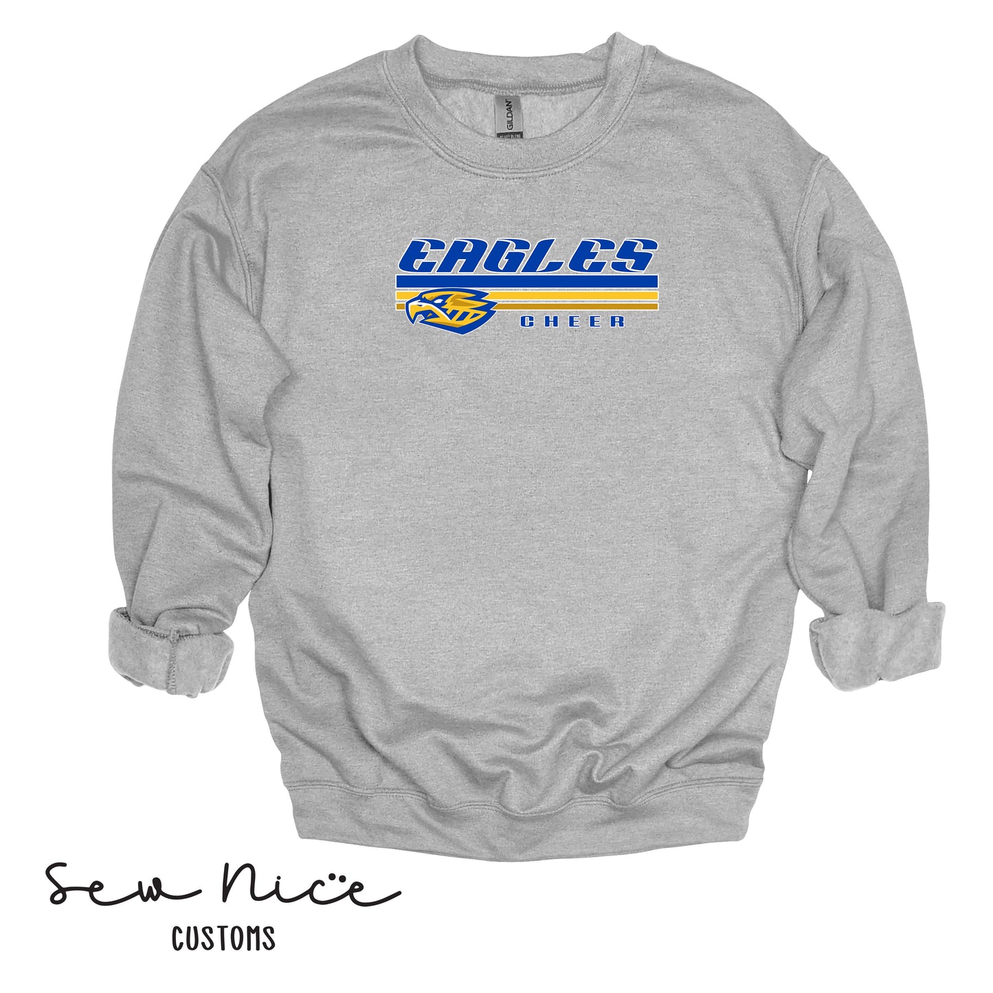 SP Eagles Lines Cheer- Unisex Adult/Youth Crewneck Sweatshirt