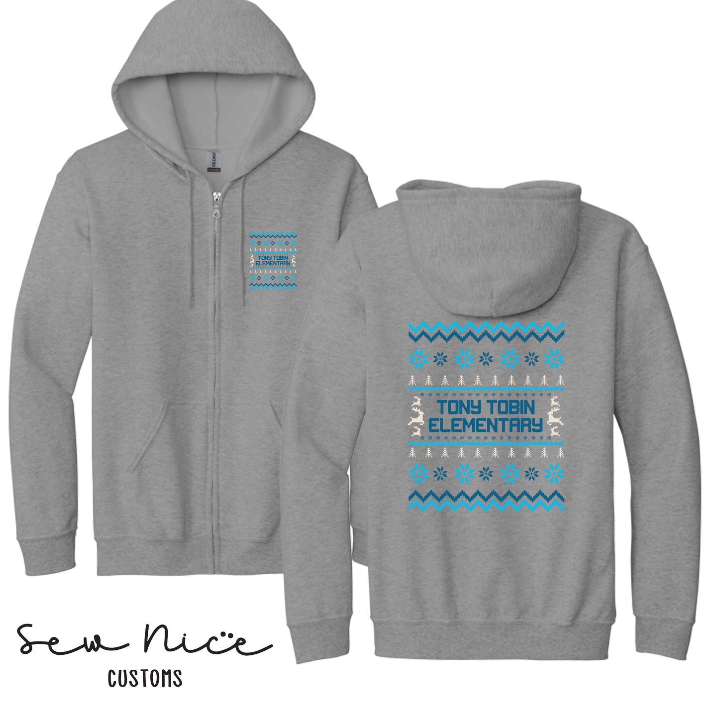 Tony Tobin Winter Sweater- Unisex Adult/Youth Full Zip Hoodie