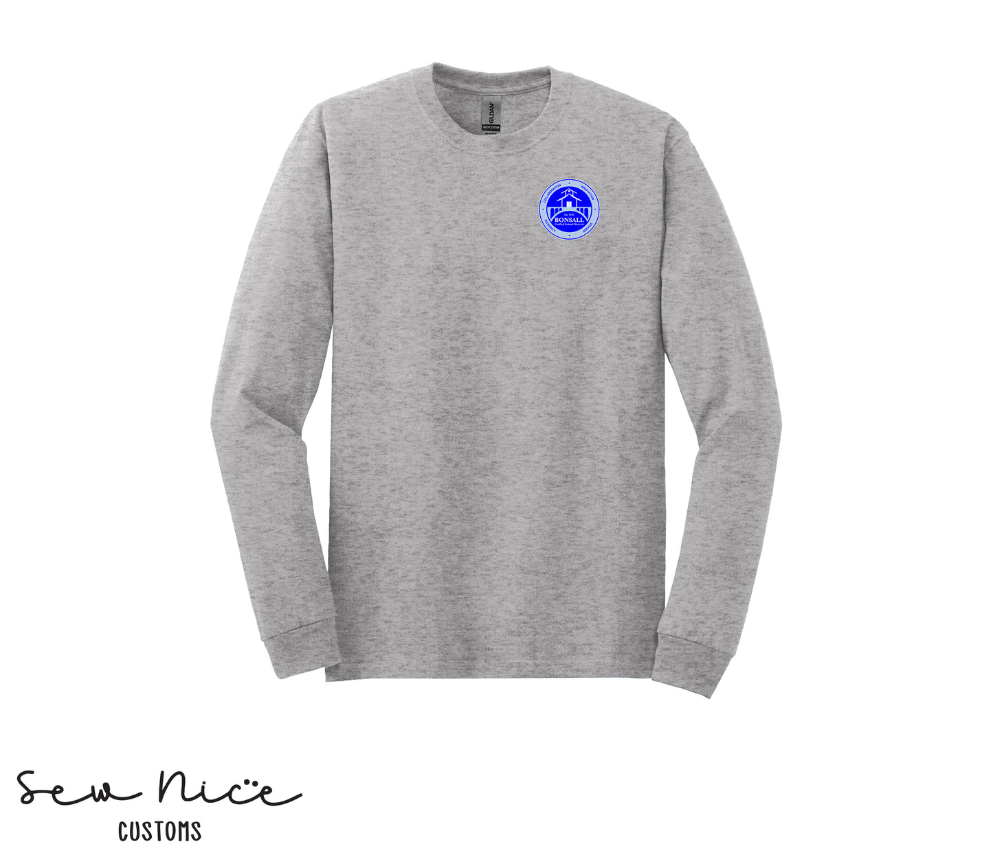 Bonsall District Logo- Unisex Adult Long Sleeve Shirt
