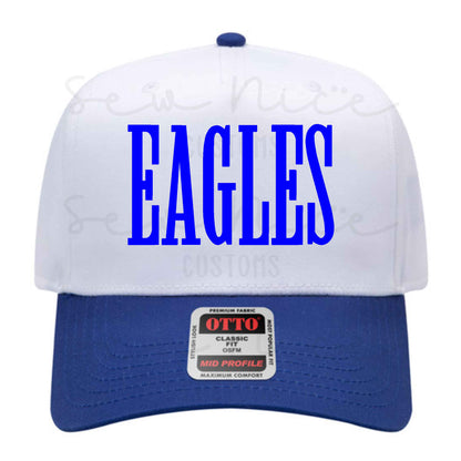 EAGLES- Tall Embroidered Two Tone Hat