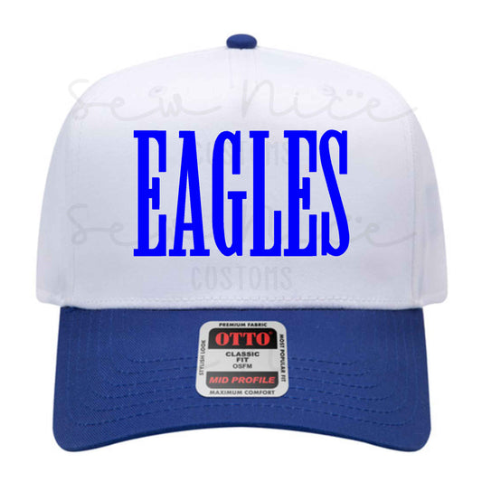 EAGLES- Tall Embroidered Two Tone Hat
