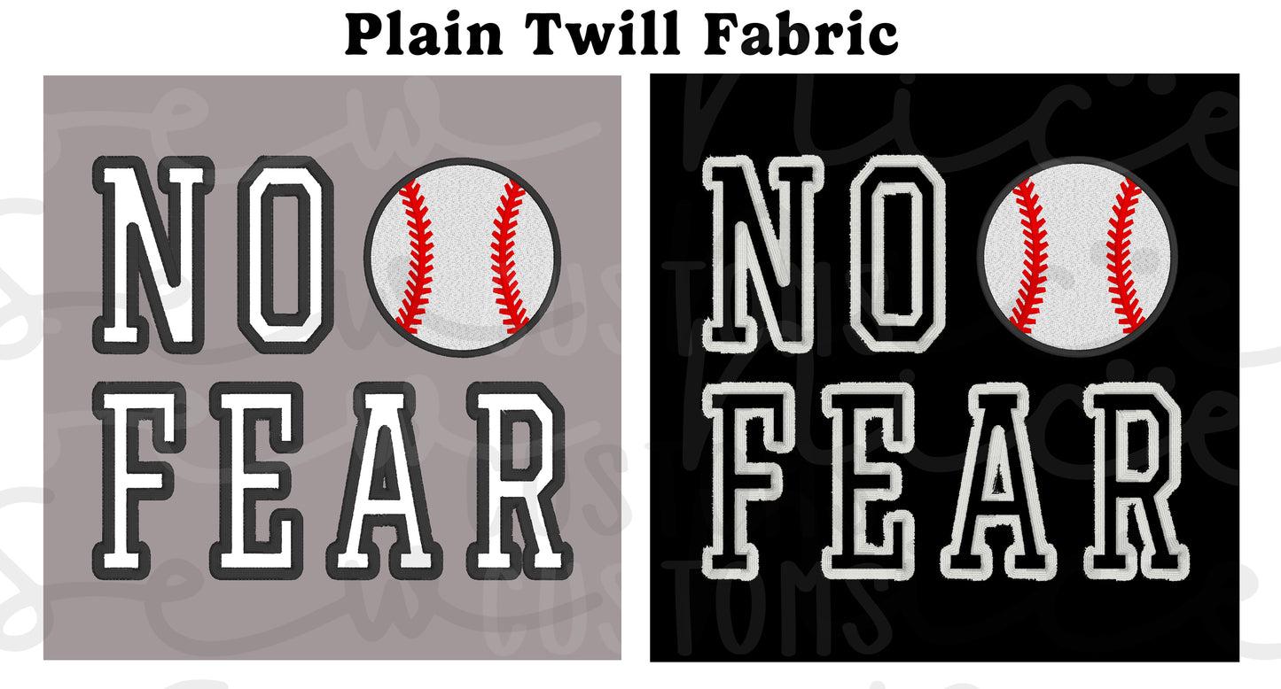 No Fear Block Applique