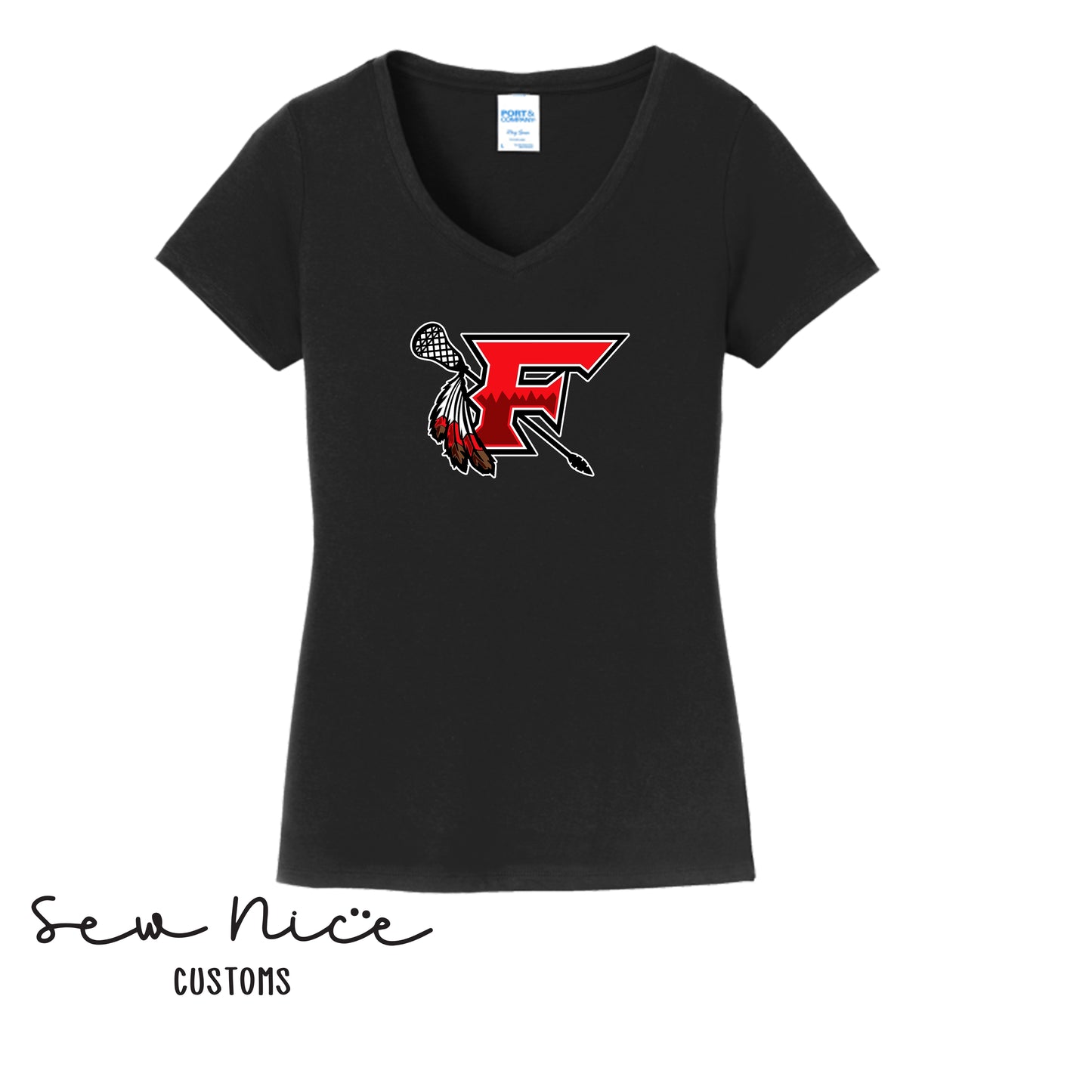 Women's V-Neck FHS Lacrosse