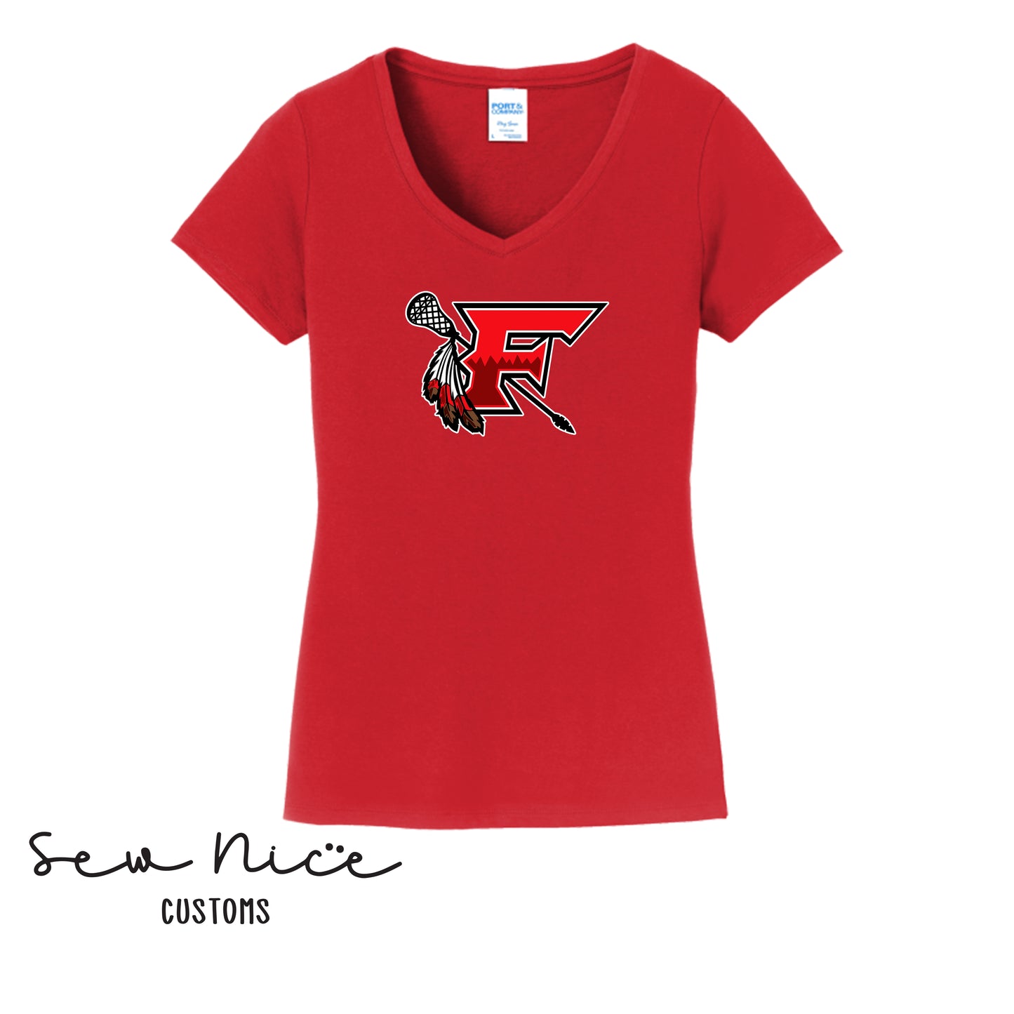 Women's V-Neck FHS Lacrosse