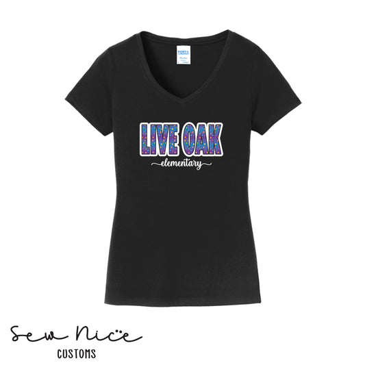 Live Oak STARS- Women's V-Neck Shirt