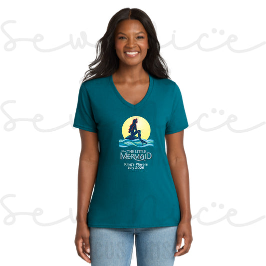 Little Mermaid Ladies V-Neck Shirt