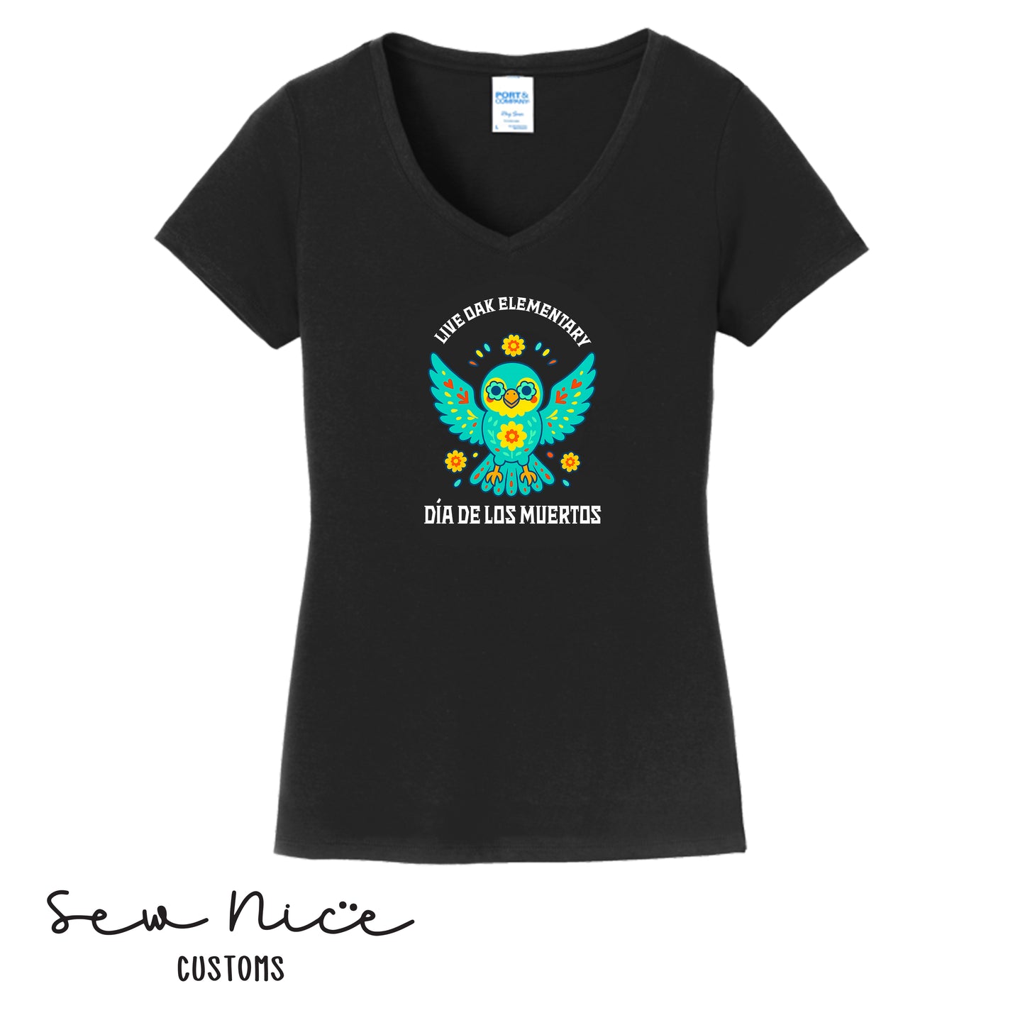 Live Oak- Day of the Dead- Ladies V-Neck Shirt