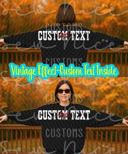 SP BASEBALL-Custom Shoulder Print - Adult/Youth Unisex Crewneck Sweatshirt